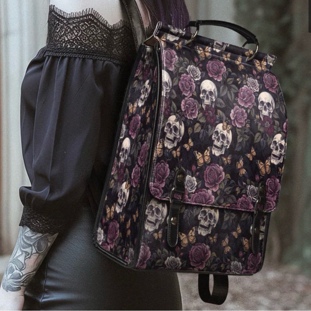 NOCTAFLORA LEATHER BACKPACK